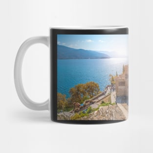 Church on the lake in Ohrid, North Macedonia Mug